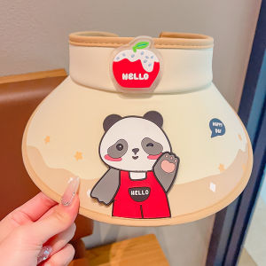 Childrens Beach Sun Hat Female Toddler Large Brim Empty Top Hat UV Protection Summer Baby Sun Protection Cap Outdoor Hat