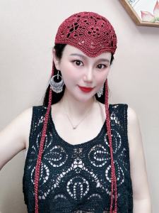 Ice Silk Linen Hat SUNFLOWER Toe Cap Hat Tip Pointed Hat All Year Round Hollow Cap Handmade Hat Crocheting Hat