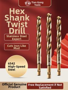 TG | Hex Shank High Speed Steel Drill Bit for Metal and Stainless Steel