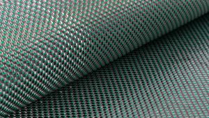 F235 COOVA 3K Green Silver & Carbon Fiber Fabric Cloth Mixed  Plain Pattern Used For DIY Decoration