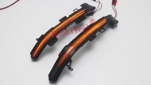 Smoked LED Dynamic Turn Signal Light Mirror Light for Volkswagen ID.4 for Audi Q4 e-tron for Skoda Enyaq 2021-2024 only for LHD