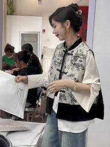 Stylish New Chinese Style Layered Vest Spring Autumn