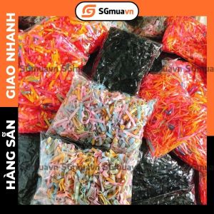 Dây thun buộc tóc chun buộc tóc sợi to nhiều màu túi 100gram