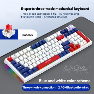 NexusClick 87% Tri-Mode Bluetooth Wireless Mechanical KeyboardE-sports Game Full Key Hot Plug Custom Keyboard for Office Gamer