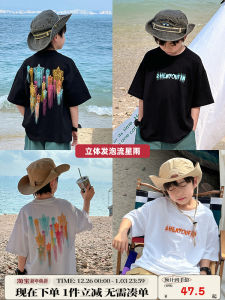 Áo Thun Cotton Tay Ngắn Mùa Hè Cho Bé Trai Áo Thun Cotton Thoáng Khí Thoải Mái Cho Bé Trai Từ 5-12 Tuổi Áo Thun in Họa Tiết