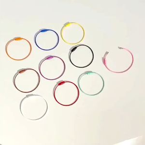 12 Colorful Stainless Steel KeyChain Cable Wire Keyrings For DIY Jewelry Making Supplies Car Key Holder