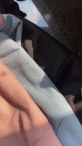 เสื้อแขนยาว มีฮู้ด ผ้าลายรังผึ้ง เสื้อผู้หญิง(พร้อมส่ง)