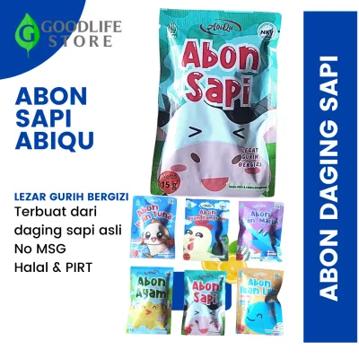 Abon Sapi Abiqu Abon Bayi Kemasan Sachet 15 gram Non MSG MPASI