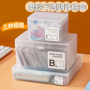 Frosted Dustproof Transparent Small Square Box Card Holder Business Card Storage Organizer for Home And Office Use