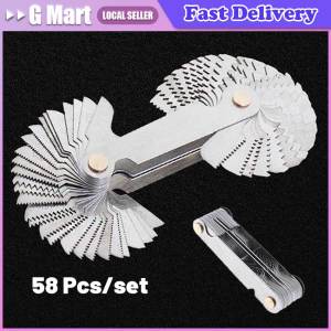 New 58 Blades Metric &Whitworth 55/60 Degree Thread Screw Pitch Gauge for Measuring Tool