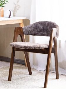 Nordic Style Solid Wood Soft Pack Chair With Armrests Washable