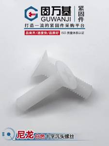 GUWANJI | Insulated Nylon Screws Plastic Cross-recessed Flat Head