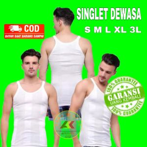 Singlet Dewasa Katun Kaos Dalam Putih Pria Vegasa Kings Power M L XL 3L