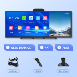 Upgraded Imagebon 11.4″ H70 Pro 4K ADAS In-cell Display Car DVR Wireless CarPlay & Android Auto Night Vision GPS Dash Camera