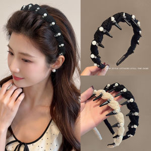 Pearl Rhinestone Hairband Womens New 2025 Face Washing Headband High Sensation Press Hair Card Hair Bundle Accessory