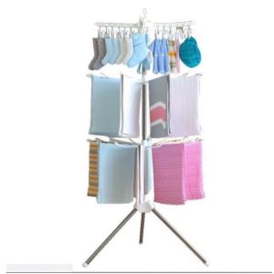 Cây sào phơi đồ inox thông minh gấp gọn đa năng 3 tầng treo đồ cho trẻ em bé sơ sinh