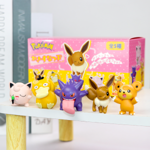 Takara Tomy | Pokemon Figure Toys Model Set 4-6pcs Gengar Togepi Maushold Fuecoco PVC Dolls With Box Cute Small Desktop Decoration Gifts