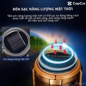 Đèn LED đèn năng lượng mặt trời đa năng 3 trong 1 đèn trại tích hợp quạt sạc điện thoại tiện lợi đa năng