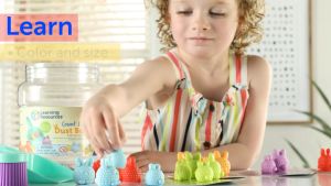 GM  Kids (ของแท้ USA  พร้อมส่ง 2 - 6 ขวบ) ของเล่นเสริมพัฒนาการ จับคู่ตัวเลข นับเลข พัฒนากล้ามเนื้อมือ Count & Clean Dust Bunnies (Learning Resources) SM0103