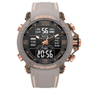 SMAEL | SMAEL Luxury Mens Outdoor Military Wristwatch 50M Waterproof LED Backlight Watch Men Shockproof Alarm Stopwatch Chronograph