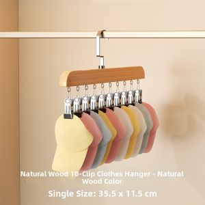 XUNHUAI | Multi-function Wooden Hanger with Clips