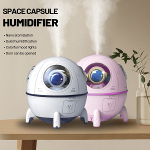 Astronaut Humidifiers for Bedroom Cool Mist Humidifiers (220ML Water Tank) Quiet Ultrasonic for Home Air Vaporizer Humidifier with 7 Colors Changing LED Night Lights Auto Shut-Off