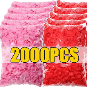 2000pcs Multicolor Artificial Silk Rose Petals / Fake Rose Flowers Petals / for Valentines Day Wedding Party Romantic Decoration