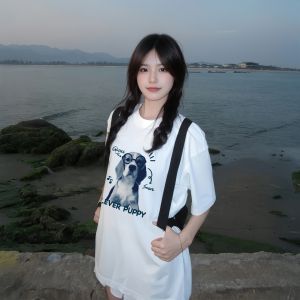 XINDADANG | Aesthetic Niche Pure Cotton White Short Sleeve T-Shirt