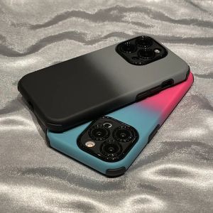 Fashion Soft Silicone Gradient Color Phone Case For iPhone 11 12 13 14 15 16 Pro Plus Matte Bumper Cases Cover