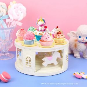 Giá Đỡ Xoay Tự Động 360 Độ Trưng Bày Sushi Bánh Ngọt Bánh Cupcake Cho Đám Cưới Tiệc Sinh Nhật Sử Dụng Nguồn USB
