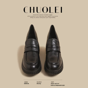 CHUOLEI | Retro Chunky Heel Loafers