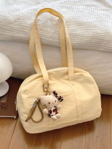 Casual Large Capacity Nylon Tote Bag Commuter Shoulder Bag for Class Fashionable Travel Bag College Student Bag