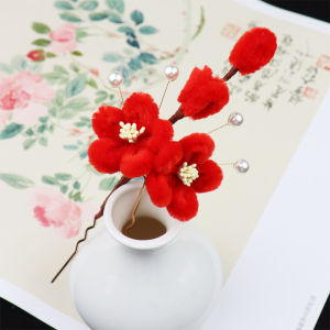 DIY Faux Velvet Flower Material Kit Handmade Hairpin Accessories Traditional Craft Tool Ancient Style Hair Accessories