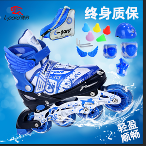 Adjustable Lpard Roller Skates for Children Ice Skating Shoes Girls Boys Beginners Inline Skates Skateboarding Shoes