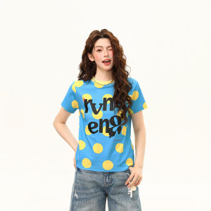 WILDAZI | American Letter Dot Printed Loose T-shirt
