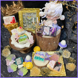 Miniature Model Decorative Accessories Mushroom Butterfly Book DIY Cream Glue Material in Stock Collectible Display Item