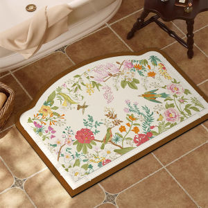 American Style Irregular Bathroom Mat Bathroom Anti-Slip Absorbent Quick Dry Foot Pad Diatom Mud Toilet Washing Room Carpet