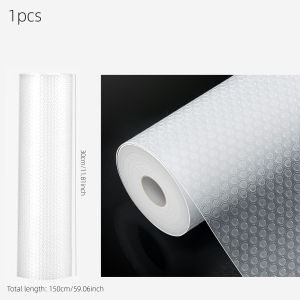 1 Roll Shelf Liner For Kitchen Cabinets EVA Waterproof Fridge Pad Cupboard Mat Easy Placemats Non-Adhesive Drawer Liner