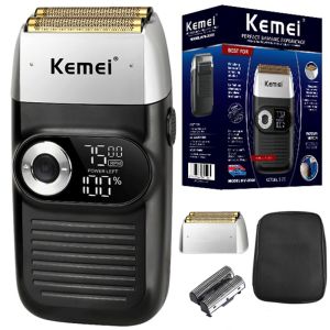 new Original Kemei Powerful Barber Pro Electric Shaver For Men Hair Beard Electric Razor Balds Head Shaving Machine Finishing Fades Free Shipping
