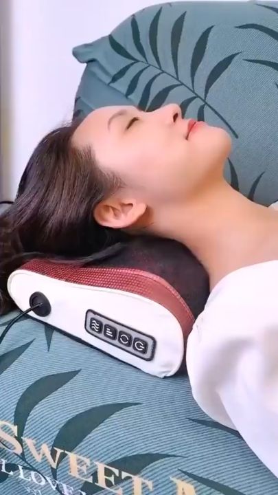 Gối Massage Hồng Ngoại - 20 Bi Trị Liệu , Mát Xa Cổ, Lưng, Vai Gáy,Gối massage cổ vai gáy - máy mát xa cổ vai gáy - máy massage - goi massage cổ gáy - máy massage cầm tay - máy massage lưng - may masssage
