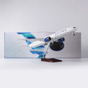 Mô Hình Máy Bay Boeing 777 Của United Airlines Tỷ Lệ 1:157 Chất Liệu Đúc Kim Loại 47cm Có Đèn LED Máy Bay 777 Lớn Dùng Để Trang Trí Phong Cách Hiện Đại Tượng Nhỏ Bằng Nhựa Resin