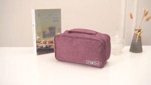 【READY STOCK】Bra Travel Case Bra Underware Drawer Organizers Portable Travel Storage Dividers Box Bag Waterproof Underwear Secret Pouch Toiletries Bag