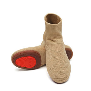 Dance Shoes For Adult Women Soft Soled Elastic Dance Shoes High Top Modern Jazz Dance Shoes Ballet Weaving Flat Shoes