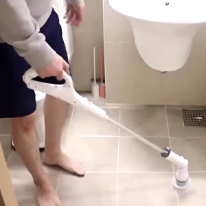 COD KIRIM CEPAT TaffHOME Sikat Lantai WC Kamar Mandi Elektrik Hurricane Spin Scrubber Tools Set - WQ8111