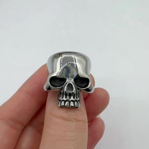 Biker Skull Ring 316L Stainless Steel Jewelry Street Party Punk Men Fashion Ring