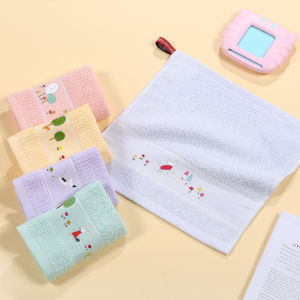 Pure Cotton Hand Towels for Kindergarten Children Cartoon Sticker Printing Small Towels Perfect for Hand Drying Home Fabric