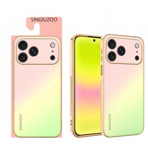 Luxury Gradient AG Matte Phone Case For Samsung Galaxy S26 Ultra Plus S25 S24 S23 S22 S21 Ultra Plus S21fe S23fe S24fe S25fe S26fe Electroplated Gold Frame Shockproof Anti Fingerprint Slim Protective Casing
