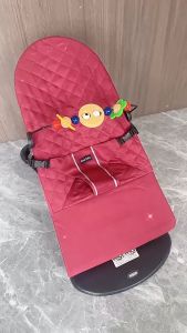 เปลเด็กพับได้ อัพเกรดใหม่ เก้าอี้โยกเด็ก สำหรับ 0-12 เดือน เตียงเด็กปรับตำแหน่งได้ พร้อมจี้แสนสบาย