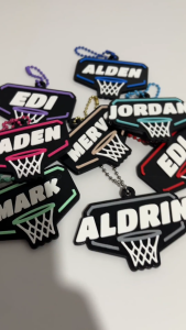 3D Printed Basketball Personalized Keychain Customized Name and Jersey Number Gift Ideas