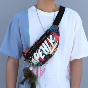 Messenger Bag Mens Waist Bag Ins Trendy Japanese Style Men Shoulder Bag Korean Style Fashion Brand Small Bag Canvas Shoulder Bag Chest Bag Summer